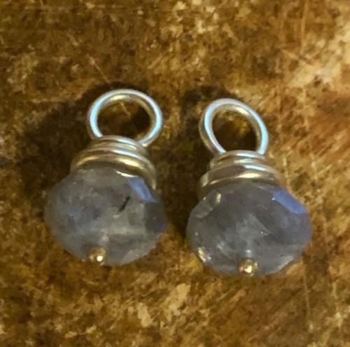 3er Set Ohrring Charms matt gelbgoldfarben und Stein für Creolen - Bild 5 von 5