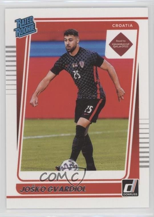 2021-22 Panini Donruss Road to Qatar Rated Josko Gvardiol Joško #185 Rookie RC