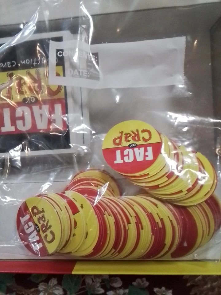 Fact Or Crap Board Game Open And Rebagged Cards. 2006. Box DAMAGED - Image 3 of 4