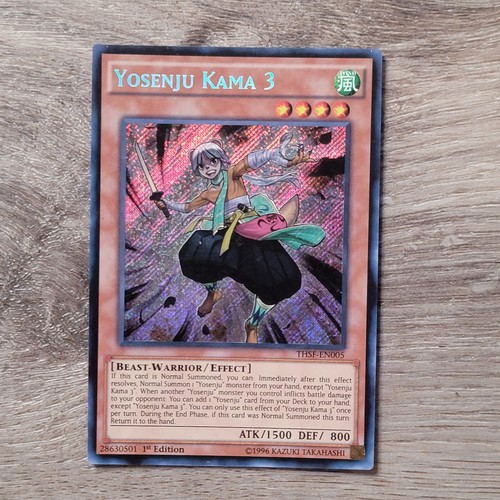 YuGiOh Yosenju Kama 3 Holo Rare THSF-EN005 1996 1st Edition The Secret Forces  - Picture 1 of 6