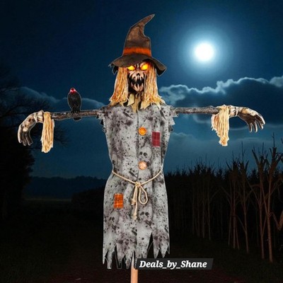 Haunted Living 7.5-ft Lighted Talking Scarecrow Motion Activated Animatronic