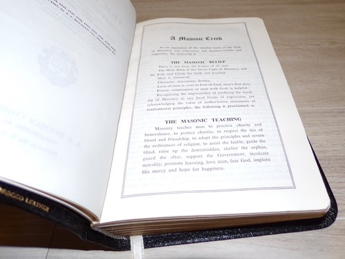 RARE VINTAGE FREEMASON MASON HEILIGE BIBEL 1957 JEWISH STAR OF DAVID COVER - Bild 8 von 9