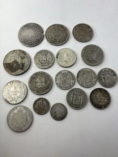 Lot 2 pièce Argent France USA Espagne Napoléon Silver / Silber 125g
