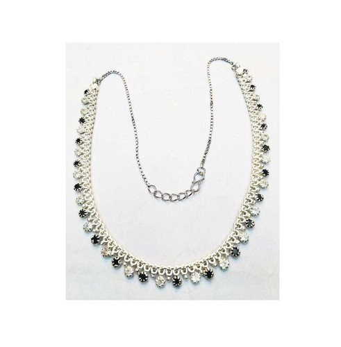 Collar de plata bohemia con ónix negro y piedras CZ - Imagen 2 de 4