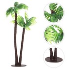 36Pcs Green Coconut Palm Tree Decor Layout Props for Scenery Model