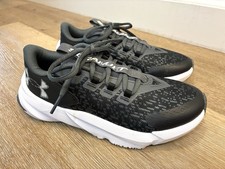 Under Armour Scramjet 5 Black Grey Sneakers Kids Shoes Size US4 UK3.5 EU36 23cm