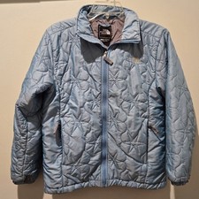 The North Face Girls Quilted Jacket Coat Blue Puffer Lightweight Large