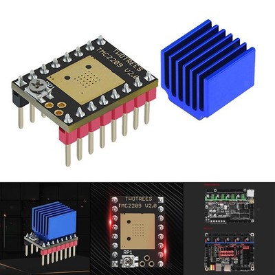 TMC2209 UART-Treiber 3D-Druckerteile Druckerersatzteile mit Kühlkörper und