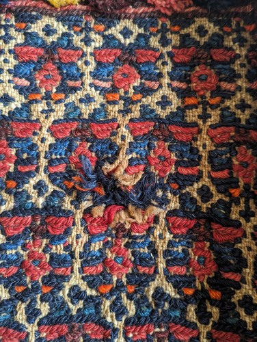 Antique Tribal Qashqai Kurdish Luri Qajar Saddle Horse Cover Blanket Rug Hanging - Picture 23 of 23