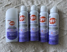 Lot of 5 Off Clean Feel Insect Repellent 5 Oz Spray protection from mosquitoes