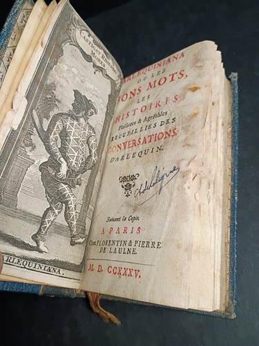 Arlequiniana ou les Bons Mots- Charles Cotolendi 1735 rare - Picture 2 of 10