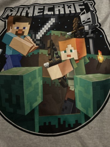 Minecraft Long Sleeve T Shirt Size 14 / 16 Shirt Kids XL Minecraft Video Game - Picture 7 of 9