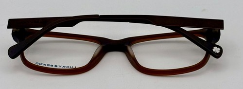Lucky Big Kids Ophthalmic Matte Brown Soft Rectangle Plastic Frame D807. 48mm - Picture 14 of 16