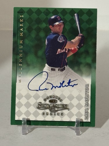 1998 Donruss Signature Series Millennium Marks /975 Paul Molitor AUTO D240 - Picture 3 of 7