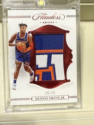 2019-20 Panini Flawless Patches Dennis Smith Jr. #P-DSJ Ruby /15 (MEM)
