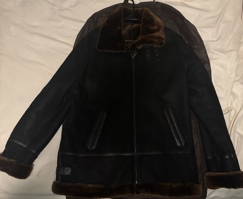 Overland Jason Sheepskin B-3 Bomber Jacket Style # 14220 X-LARGE - Bild 3 von 9