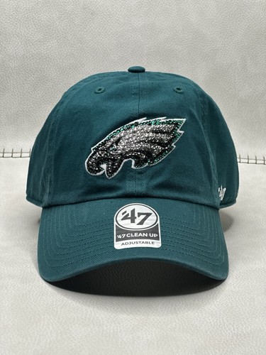 Green Philadelphia Eagles Bling Hat '47 Brand Clean Up Adjustable Hat - Bild 2 von 5