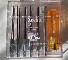 🌟RARE🌟 Xcelite 99PS-40 BP Ball Point Allen Hex 11 Piece Socket Driver Set USA