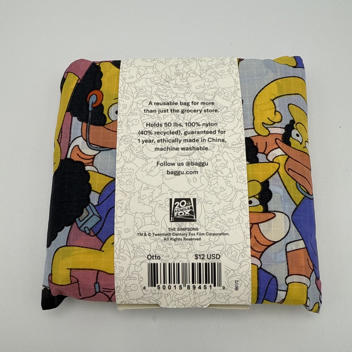 BAGGU Collab SIMPSONS OTTO Standard Baggu Reuseable Shopping