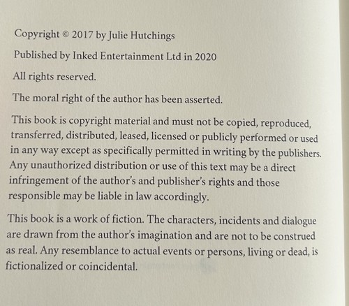 The Harpy By Julie Hutchings Hardback Indie Dark Paranormal - Picture 4 of 4
