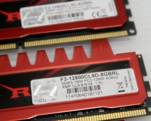 16GB (4x4GB) DDR3, PC3-12800, 1600MHz, 1.5V, G.SKILL RIPJAWS, RED, WORKING - Picture 3 of 3