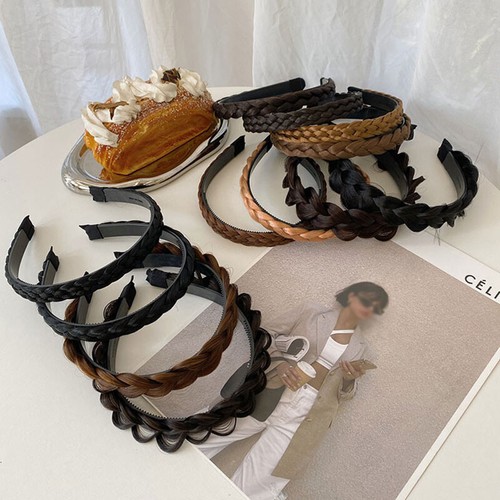 Hair Braided Plaited Headband Synthetic Hairband Headwear for Womens Supplies - Picture 5 of 20