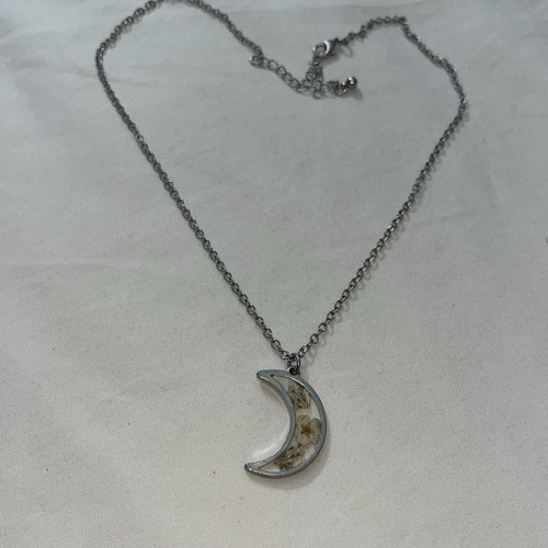 Mond Garten Halskette Halbmond Mond Harz Anhänger mit gelben Blumen niedlich - Bild 6 von 24