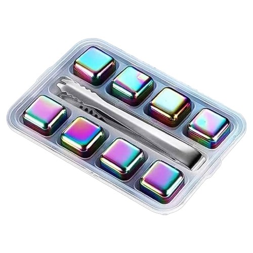 4/6/8Pcs Reusable Steel Cooling Ice Cubes For Whiskey Rum And Bar Accessories - Picture 9 of 11