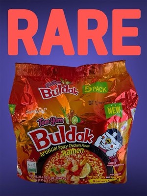 RARE*LIMITED*Samyang Buldak Spicy Ramen Tom Yum Spicy Chicken Flavor [Pack of 5]