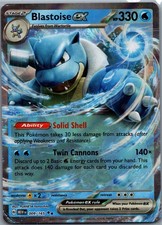 Blastoise ex Holo Double Rare SV: Scarlet & Violet 151 009/165 NM