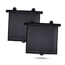  Car Side Window Sun Shade (2 Pack) | Retractable Roller Sunshade for Medium