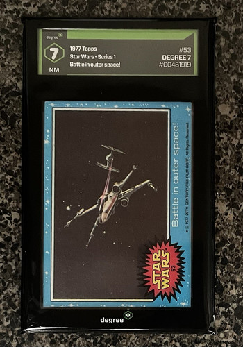 1977 Topps Star Wars #53 Battle in outer space! — PSA 6