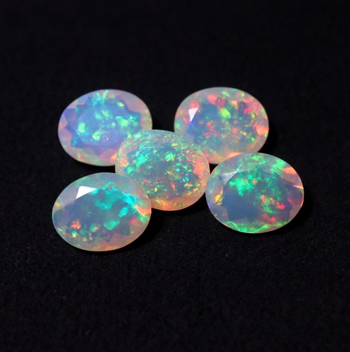 11x9 MM Calibrated Natural AAAA Multi Fire Ethiopian Opal Oval Cut Wholesale - Picture 20 of 21