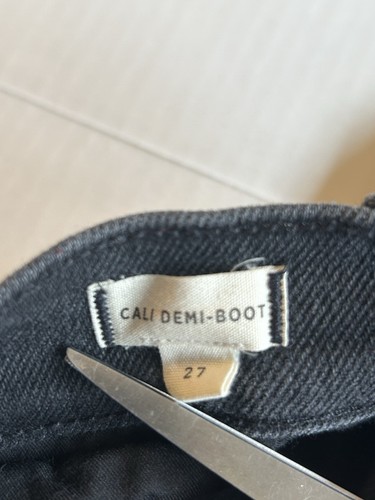 Madewell Cali Demi Boot Jeans Washed Black Size 27 - Picture 6 of 7