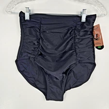 Shapermint 81068 Size Large High Waisted Control Bikini Bottom Black