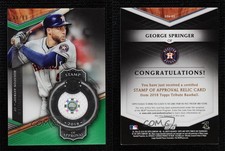 2018 Topps Tribute Stamp of Approval Relics Green /99 George Springer #SOA-GS