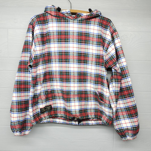 Vintage Vermont Flannel Co. Hoodie Campbell Plaid Pocket Drawstring Size Small - Picture 1 of 12