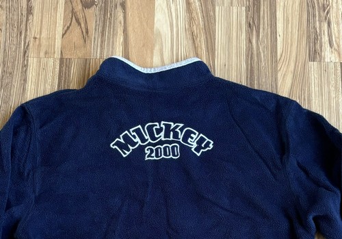 VTG Mickey & Co 2000 Millennium Era 1/4 Zip Navy Blue Fleece Shirt Ladies Sz L - Picture 4 of 4