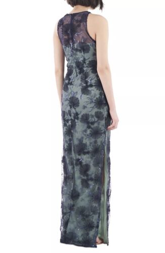Js Collections Embroidered-Mesh Sequined Gown, Oxford Blue, Size 16, $278 - Picture 2 of 7