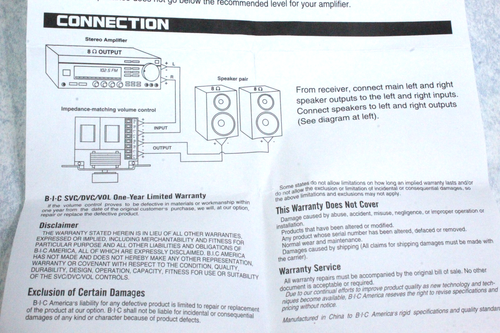 BIC America VOL-IS Stereo Volume Control Ivory Standard 100 watts/Channel 2 PACK - Picture 12 of 12