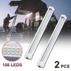 2x 12V 108LEDs 2200LM RV Interior Lights Bars For Camper Cargo Van Boat Trailer