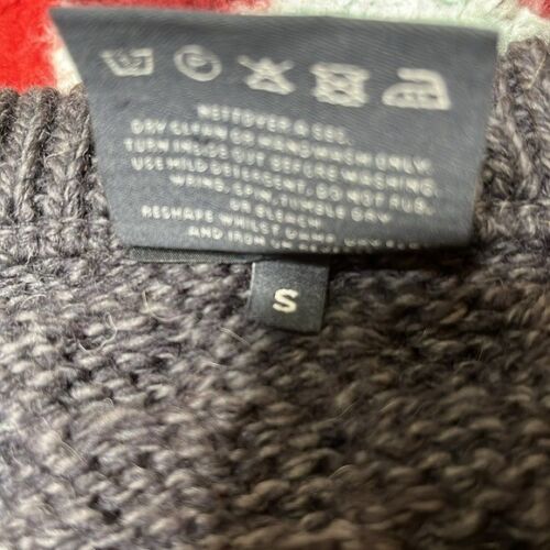 Aran Ireland Woolen Mills Fischer Strick Pullover Grau S Small - Bild 3 von 5