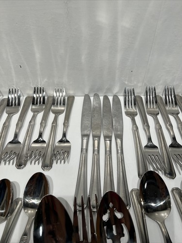Cuisinart Geo 18/10 Stainless Flatware Korea lot of 36 Knives forks spoons - Picture 5 of 14