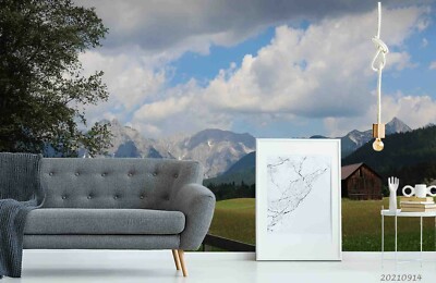 3D Suburbs Green Meadow Chalet Wallpaper Wall Murals Removable Wallpaper 229