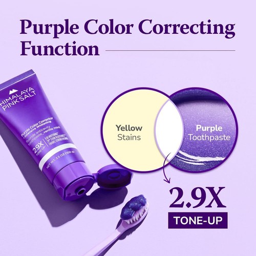 Purple Color Corrector Whitening Toothpaste, 4.2oz - 4.2 Ounce (Pack of 1) - Picture 6 of 7