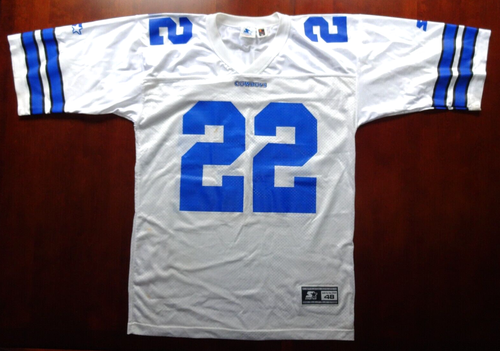 Emmitt Smith Cowboys #22 Jersey Mens 48 Large White Starter Authentic Apparel - Picture 1 of 13