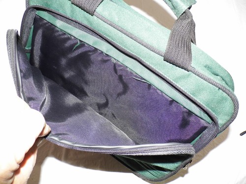 Vintage Traverlers Club Toletrie Weekender Soft Shell Case Green & Tan 14"x 10" - Picture 5 of 13