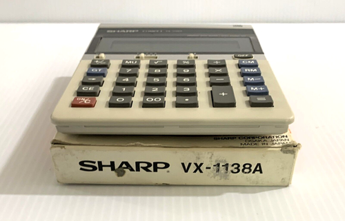 Vintage SHARP COMPET VX-1138A 10-Digit ELECTRONIC CALCULATOR w/ BOX JAPAN-Made - Picture 7 of 15