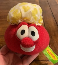 Veggietales Bob The Tomato Plush Bathing Shower Cap Hat Yellow Duck Rare Plush