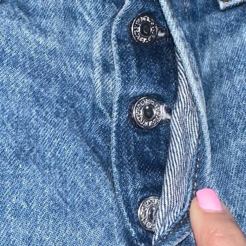 Levi's Premium Denim Wedgie Straight Leg Jeans 28 Button Fly Mid Wash Distressed - Picture 8 of 9